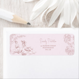 Elegant Pink Toile de Jouy Baby shower Adresse