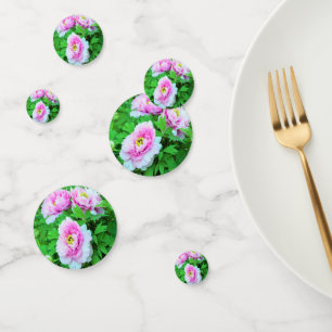 Elegant Pink Tree Peony Flowers with Yellow Centre Confetti