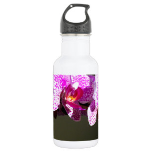 Elegant pink tropical floral flowers orchids  532 ml water bottle