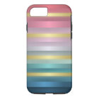 Elegant Pink Turquoise Gold Stripes