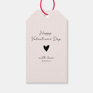 elegant pink Valentine's Day  Gift Tags