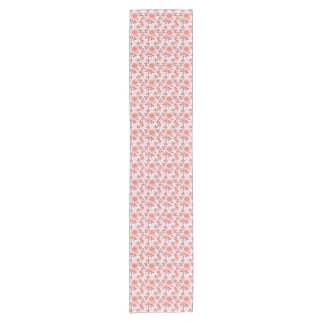 Elegant Pink Vintage Rose Flowers Table Runner