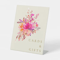 Elegant Pink Watercolor Floral Wedding Cards Gifts