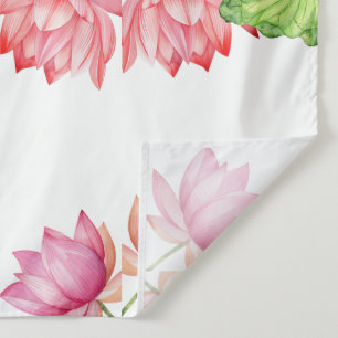 Elegant Pink Watercolor Lotus Floral Tapestry
