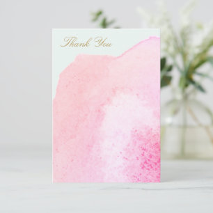 Elegant Pink  Watercolor Thank You
