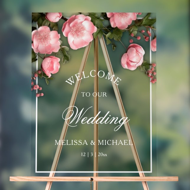 Elegant Pink White 3D Roses Wedding (Neutre)