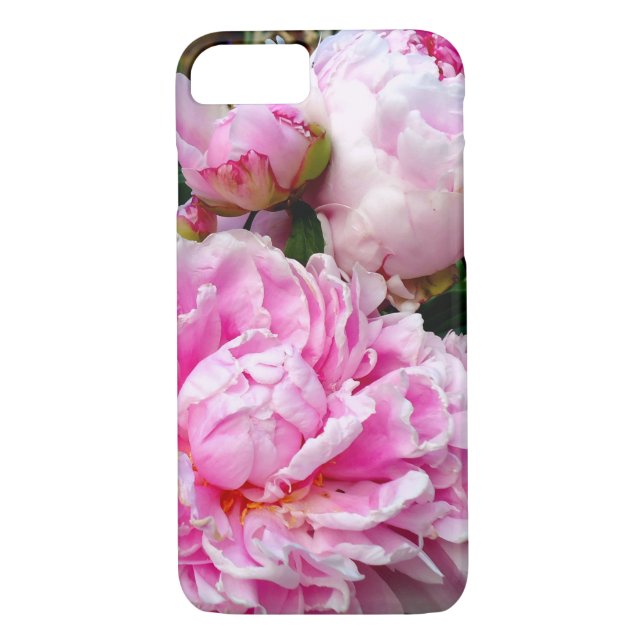 Elegant pink white peony floral garden photo Case-Mate iPhone case (Back)