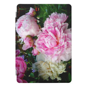 Elegant pink white peony floral garden photo iPad pro cover