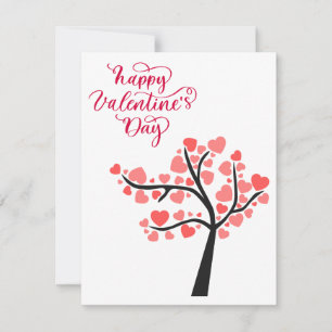 Elegant pink with white Valentines Day card