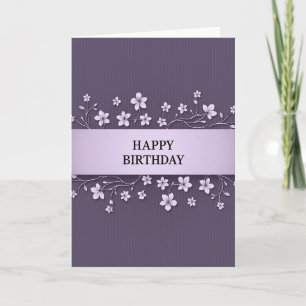Elegant Pinstripe Birthday Card