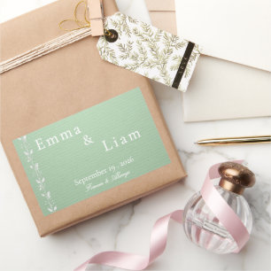 Elegant Pistachio Green Wedding Sticker Custom