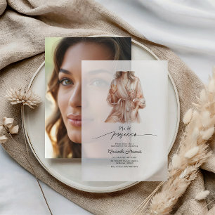 Elegant PJs & Prosecco Vellum Bachelorette Party Invitations