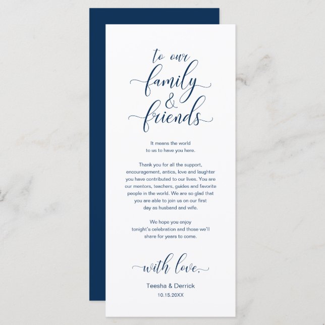 Elegant Place Setting Dinner Party Thank You Card (Front/Back)