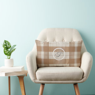 Elegant Plaid Autumn Thanksgiving Lumbar Pillow