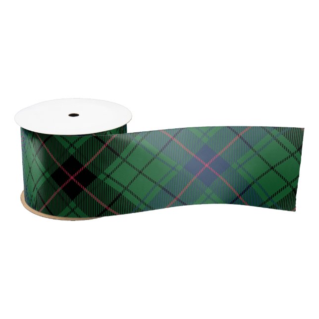 Elegant Plaid Clan Davidson Festive Rustic Tartan Satin Ribbon (Spool)