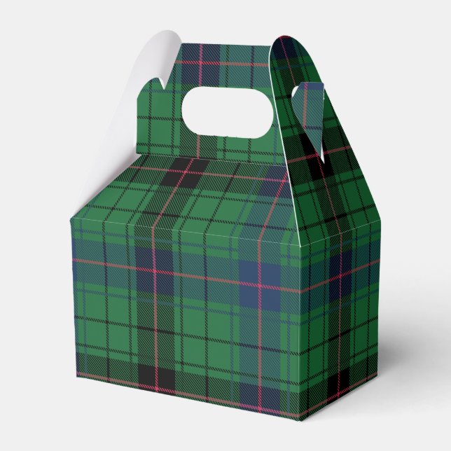 Elegant Plaid Davidson Rustic Tartan Favor Box (Front Side)