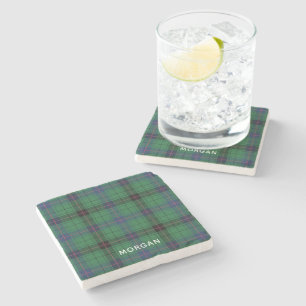 Elegant Plaid Davidson Tartan Custom Stone Coaster