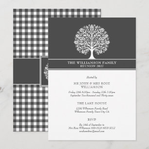 Elegant Plaid Family Reunion Invitation