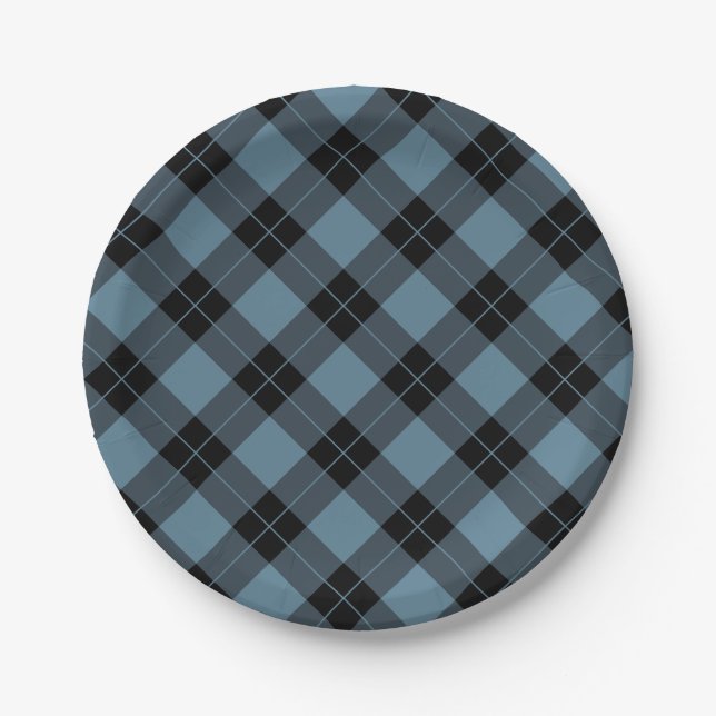 Elegant Plaid | Holiday Paper Plate (Front)