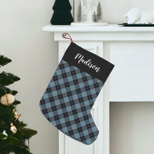 Elegant Plaid Personalized Holiday Stocking