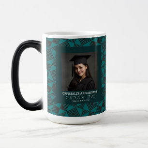 Elegant Plaid Print Graduate Magic Mug
