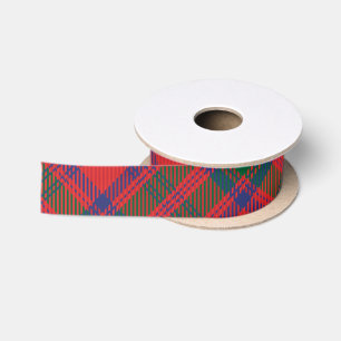 Elegant Plaid Red and Green Classic Tartan Satin Ribbon