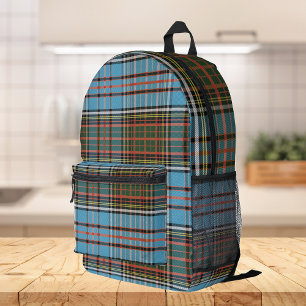 Elegant Plaid Rustic Anderson Tartan Printed Backpack