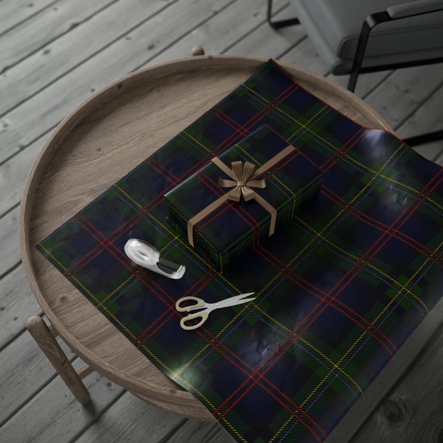 Elegant Plaid Rustic Classic Malcolm Tartan Wrapping Paper (Plaid Clan Malcolm Rustic Tartan Classic Wrapping Paper)
