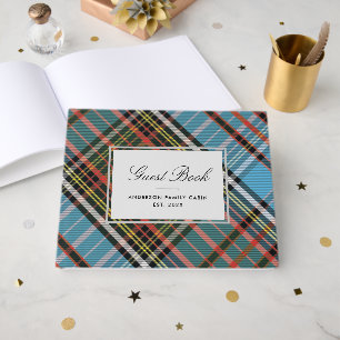 Elegant Plaid Rustic Family Cabin Tartan Guest Book