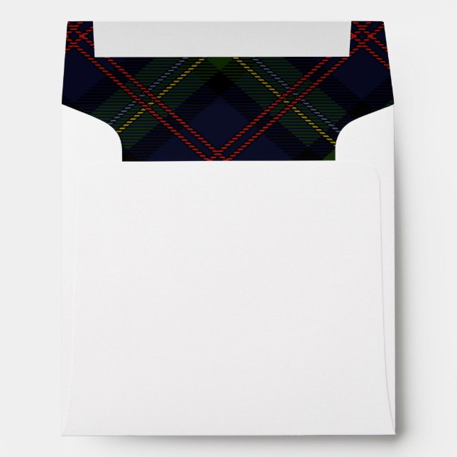 Elegant Plaid Rustic Malcolm Tartan Envelope (Back (Bottom))