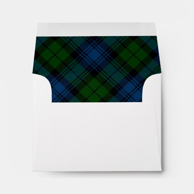 Elegant Plaid Rustic Tartan Envelope (Back (Bottom))