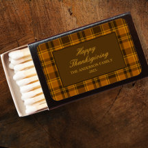 Elegant Plaid Thanksgiving Classic Vintage Custom