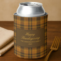 Elegant Plaid Thanksgiving Classic Vintage Custom 