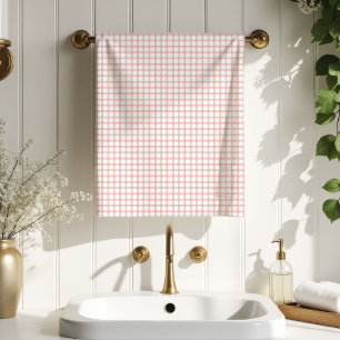 Elegant Plaid Towel Rose Gold Touch for Mom