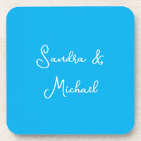 Elegant Plain Azure Blue Personalized Custom