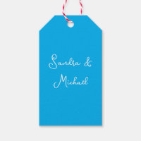 Elegant Plain Azure Blue Personalized Custom