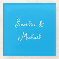Elegant Plain Azure Blue Personalized Custom