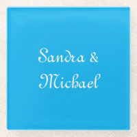 Elegant Plain Azure Blue Personalized Custom