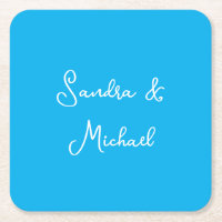 Elegant Plain Azure Blue Personalized Custom