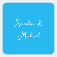 Elegant Plain Azure Blue Personalized Custom