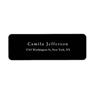 Elegant Plain Black Classical Minimalist