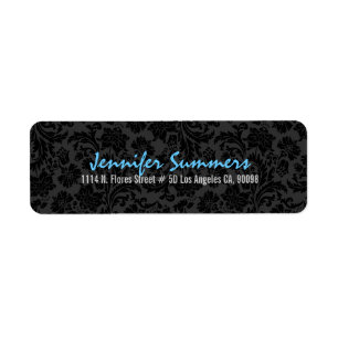 Elegant Plain Black Floral Damasks.