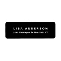 Elegant Plain Black White Legible Creative Modern