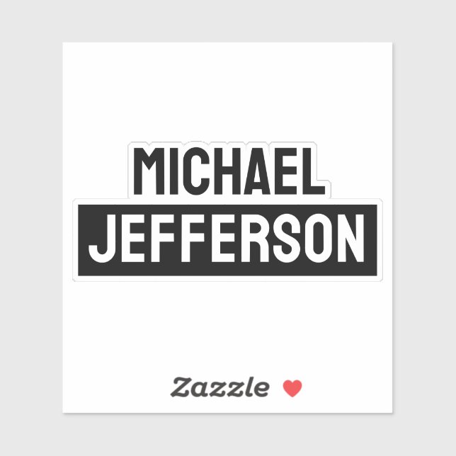 Elegant Plain Black White Personalized Custom (Sheet)