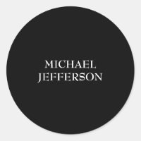 Elegant Plain Black White Personalized Custom