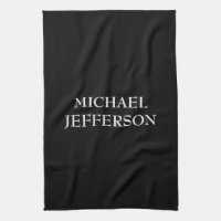 Elegant Plain Black White Personalized Custom
