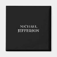 Elegant Plain Black White Personalized Custom