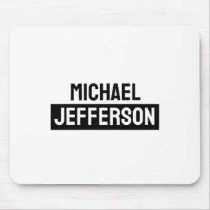Elegant Plain Black White Personalized Custom Mouse Pad