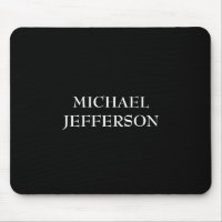 Elegant Plain Black White Personalized Custom