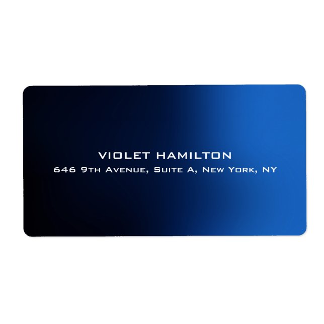 Elegant Plain Blue Professional Modern Minimalist (Front)